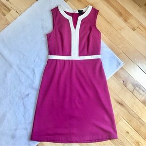 Ann Taylor Pink Sheath Dress Womens Size 2 Retro Preppy